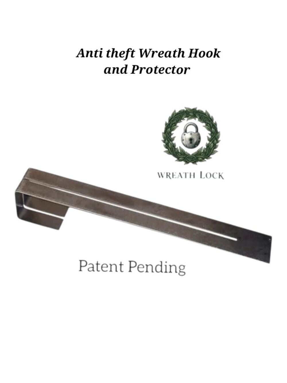 Anti-Theft Wreath Hook and Protector- Wreath Lock-Patent Pending- Ready to ship!
